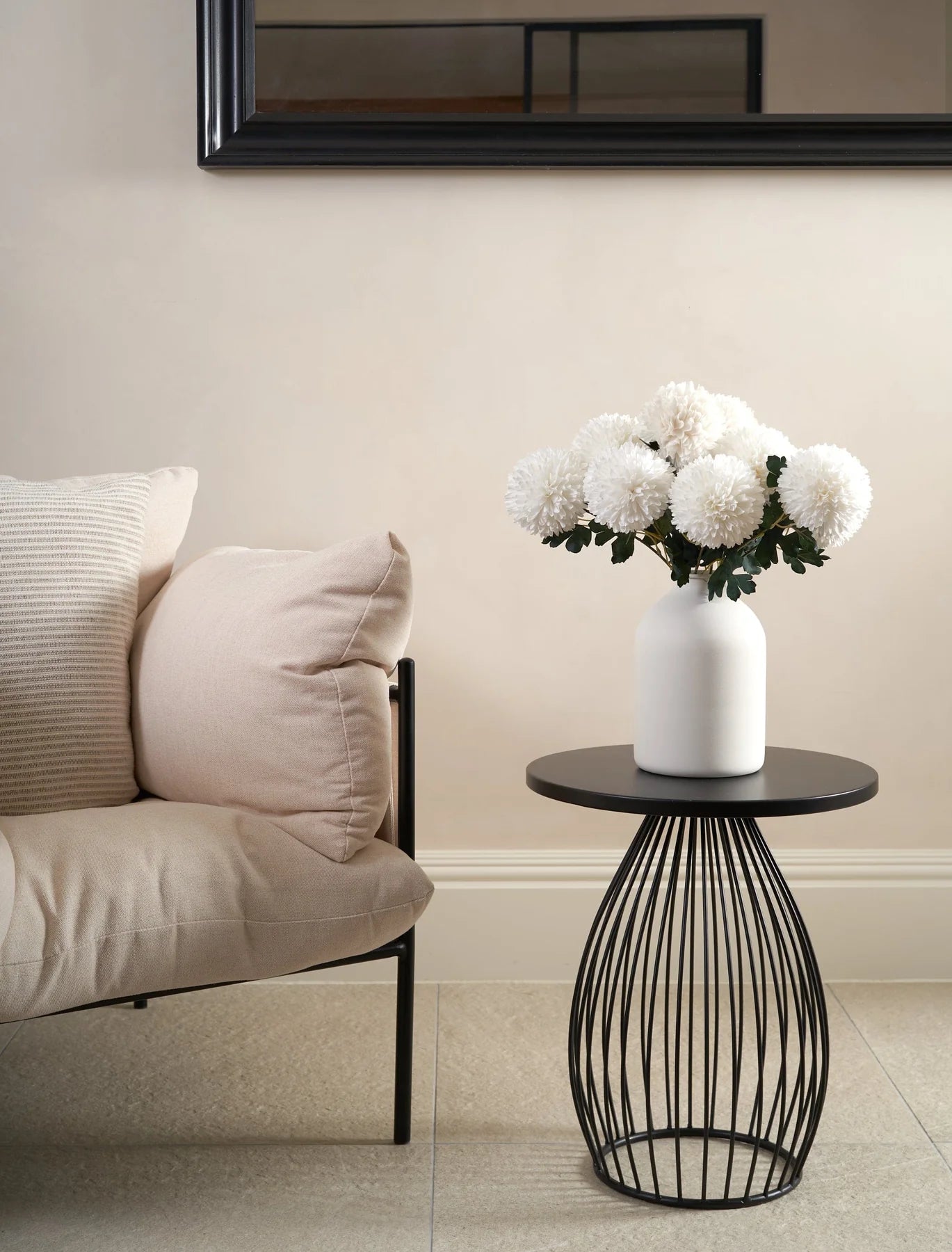 Stone-Textured White Decorative Vase