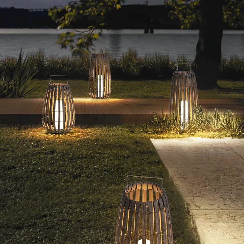 Elegant Rattan Garden Light