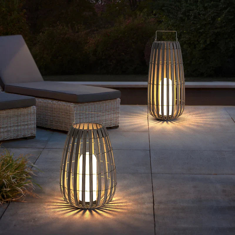 Elegant Rattan Garden Light