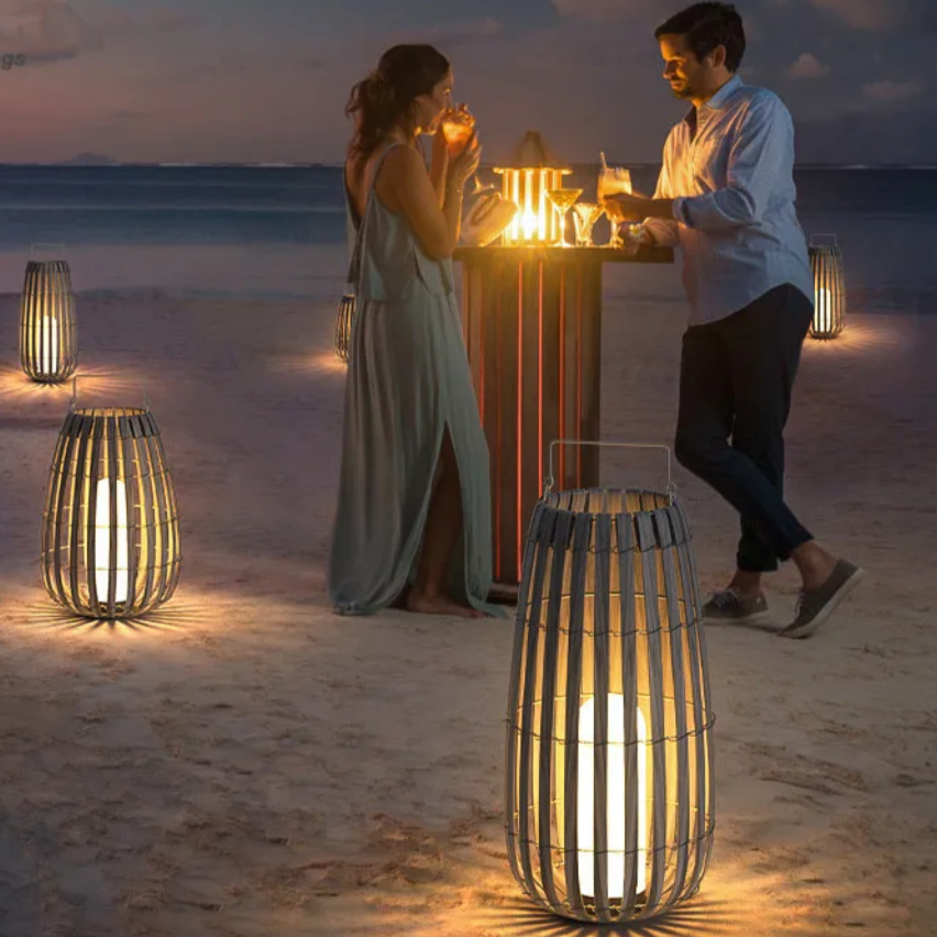 Elegant Rattan Garden Light