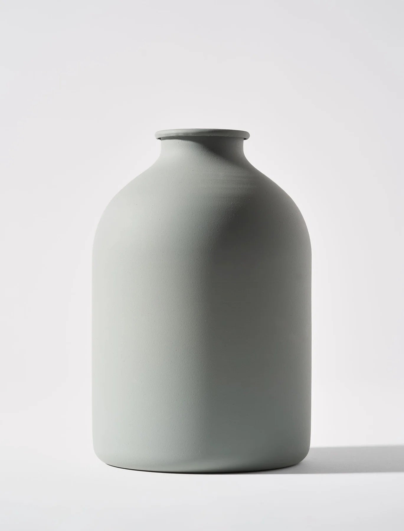 Stone-Textured White Decorative Vase