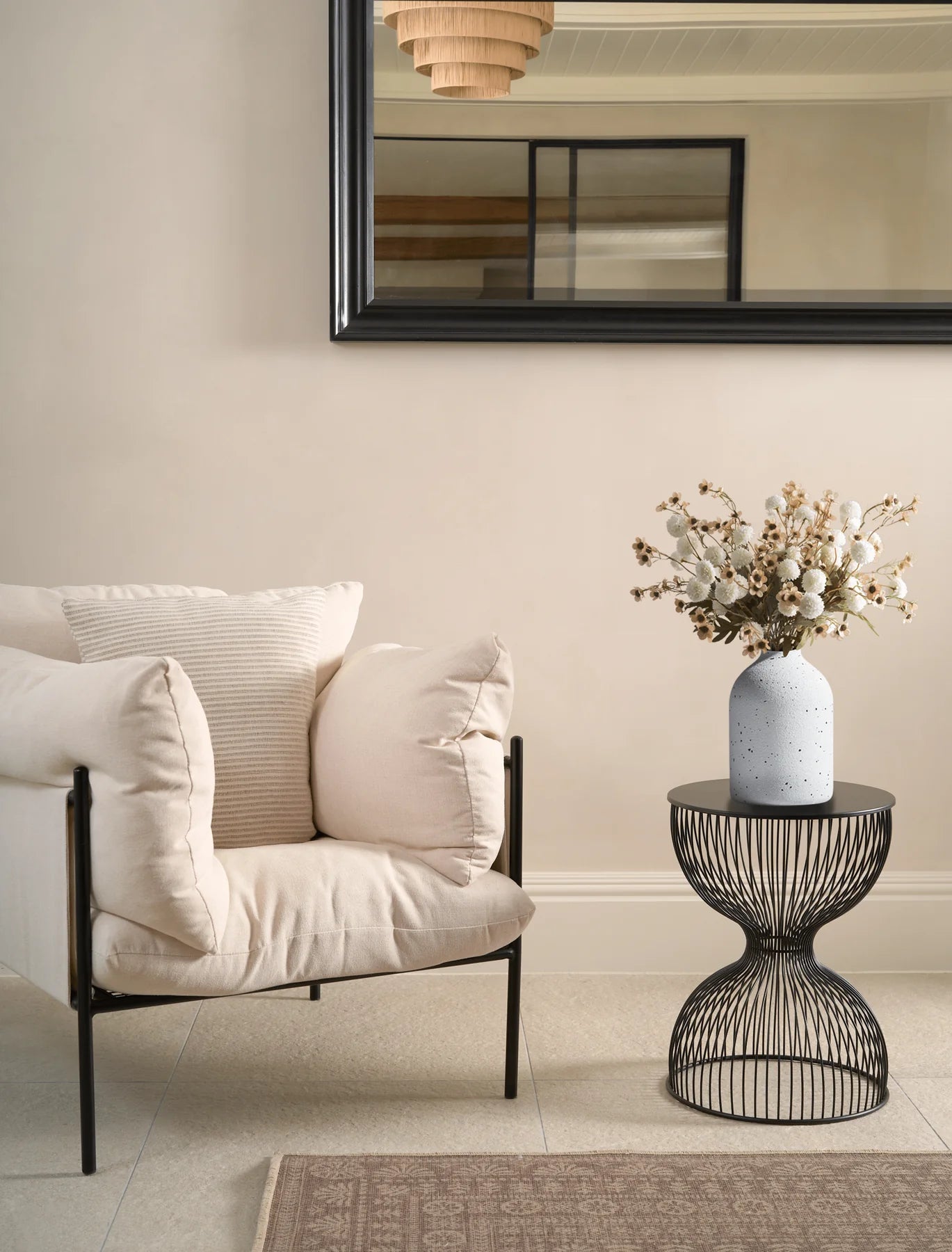 Stone-Textured White Decorative Vase